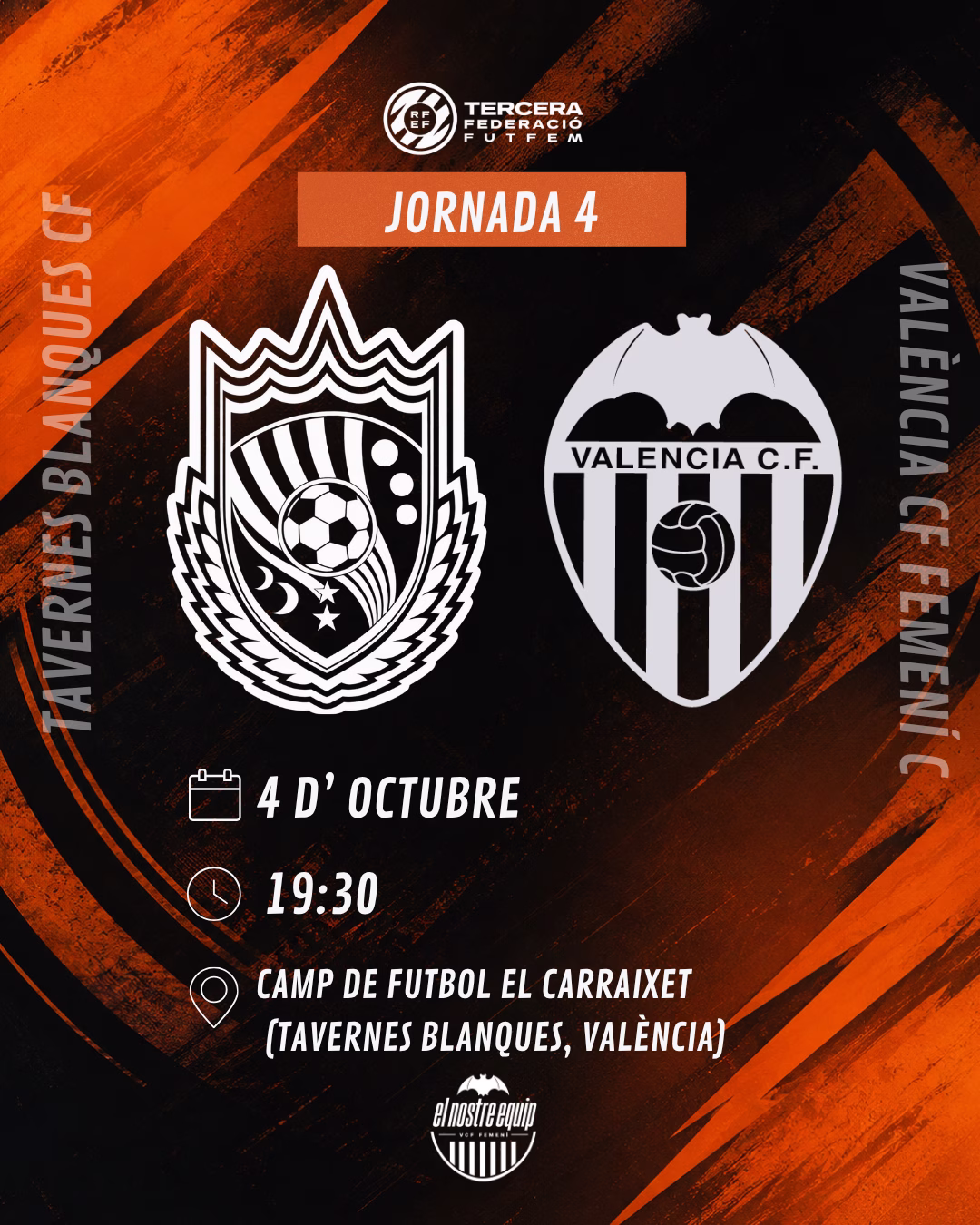 València Femení C Tabernes Blanques: el filial visita el Carraixet en la jornada 4 de la Tercera Federació